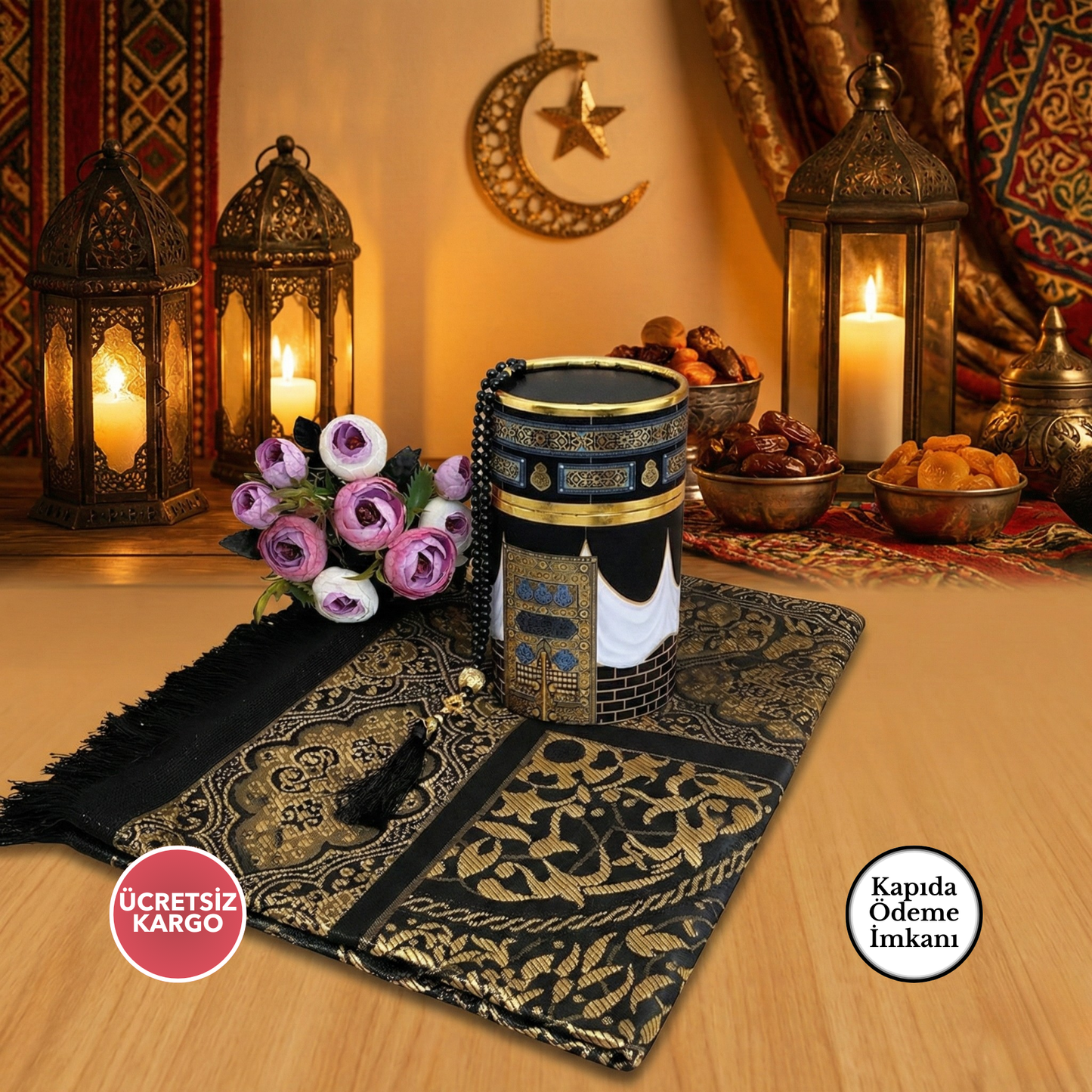 Kâbe Kokulu Premium Seccade Seti